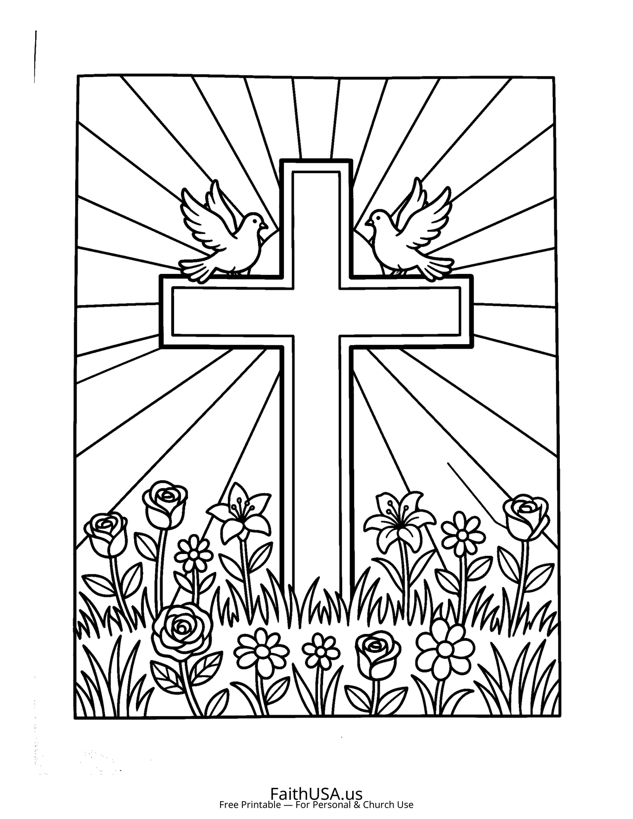 Cross Coloring Pages