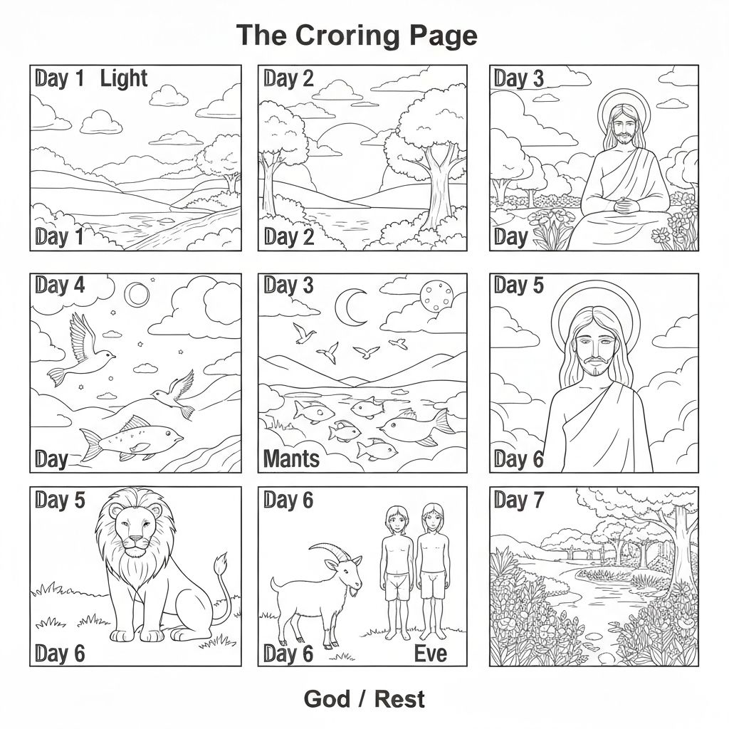 Creation Story Coloring Pages