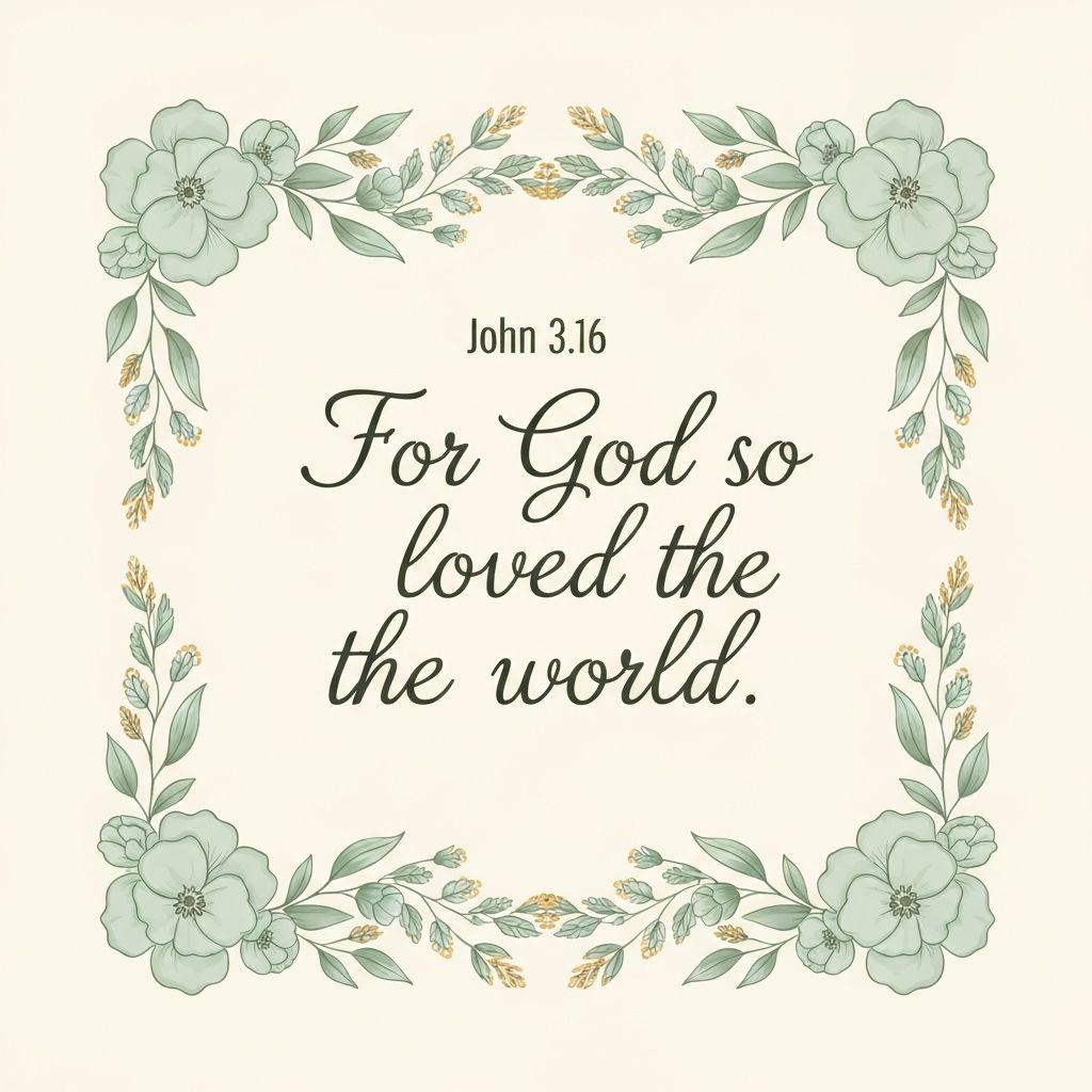John 3:16 Scripture Verse Poster